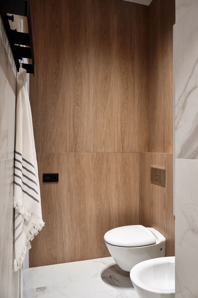 Стеновые панели из дерева в ванной комнате по индивидуальным размерам - Woodkivi