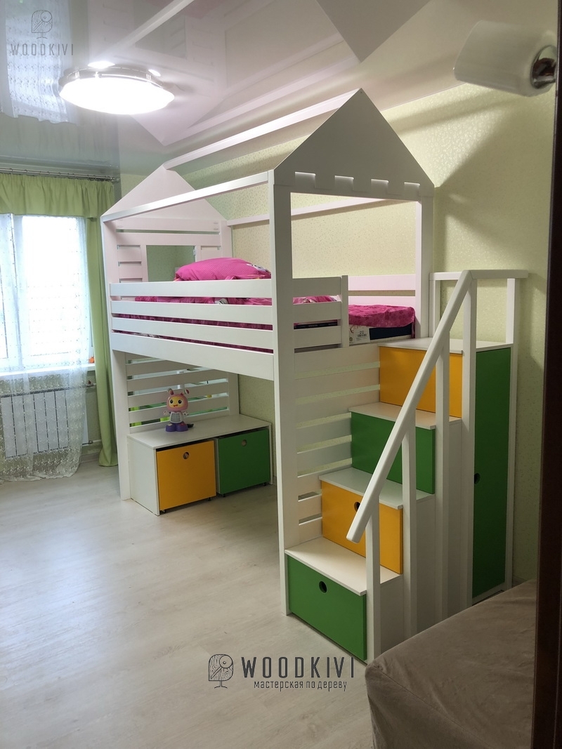 Детская мебель из дерева - кроватки-домики - Woodkiv
