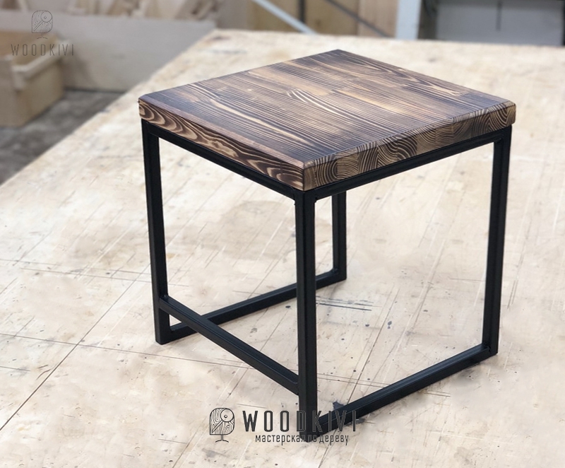Тумба-столик в лофтовом стиле из массива дерева - Мебель в стиле лофт