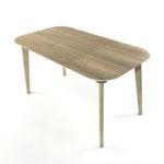 Раздвижной обеденный стол ясеня в светлом минималистичном стиле - Woodkivi