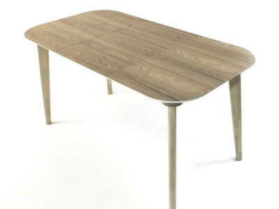 Раздвижной обеденный стол ясеня в светлом минималистичном стиле - Woodkivi