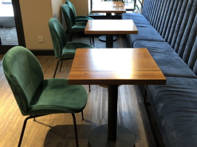 Столики со столешницей из шпона дерева Central Coffee - Мебель для кафе и баров из дерева на заказ - Woodkivi