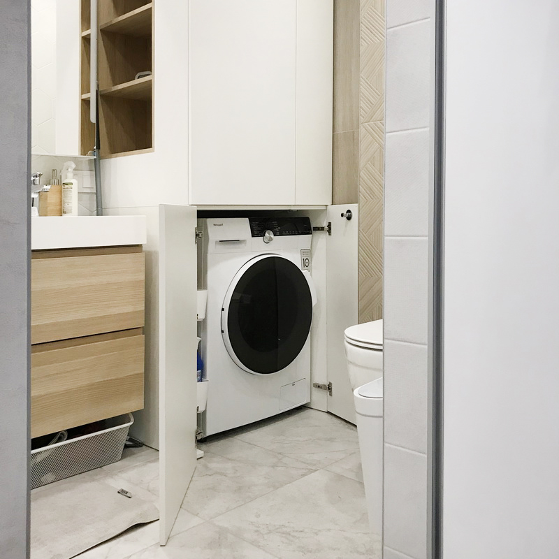 Шкаф для стиральной машины по индивидуальному проекту на заказ - Woodkivi