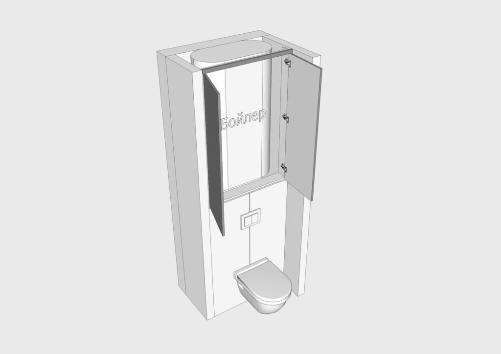 Шкаф навесной под бойлер